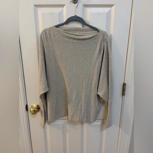 Chenaulto Textured Knit Dolman Sleeve Top | Size L | Neutral Beige